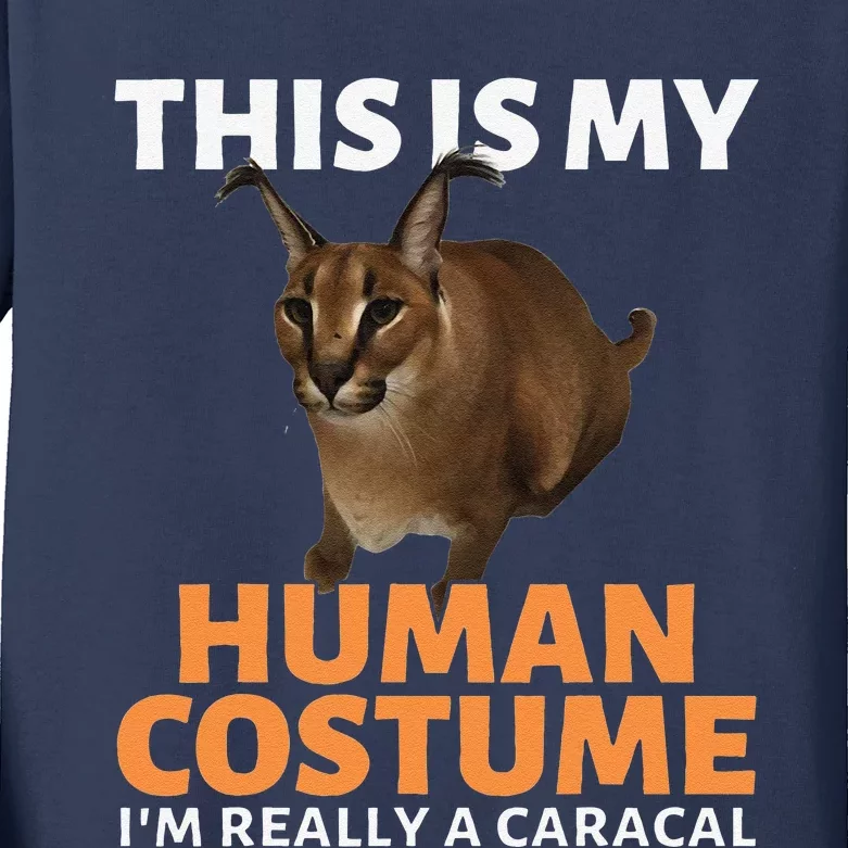 Im Really A Caracal Cat Funny Big Floppa My Beloved Meme Kids Long Sleeve Shirt