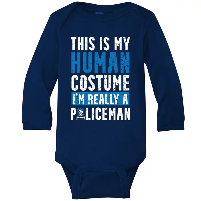 I'm Really A Policeman Police Officer Law Enforcement Cool Gift Baby Long Sleeve Bodysuit