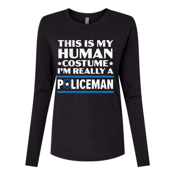 I'm Really A Policeman Police Officer Law Enforcement Gift Womens Cotton Relaxed Long Sleeve T-Shirt