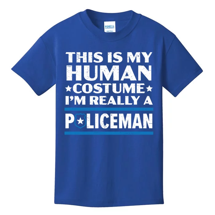 I'm Really A Policeman Police Officer Law Enforcement Gift Kids T-Shirt