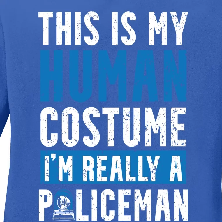 I'm Really A Policeman Police Officer Law Enforcement Gift Ladies Long Sleeve Shirt