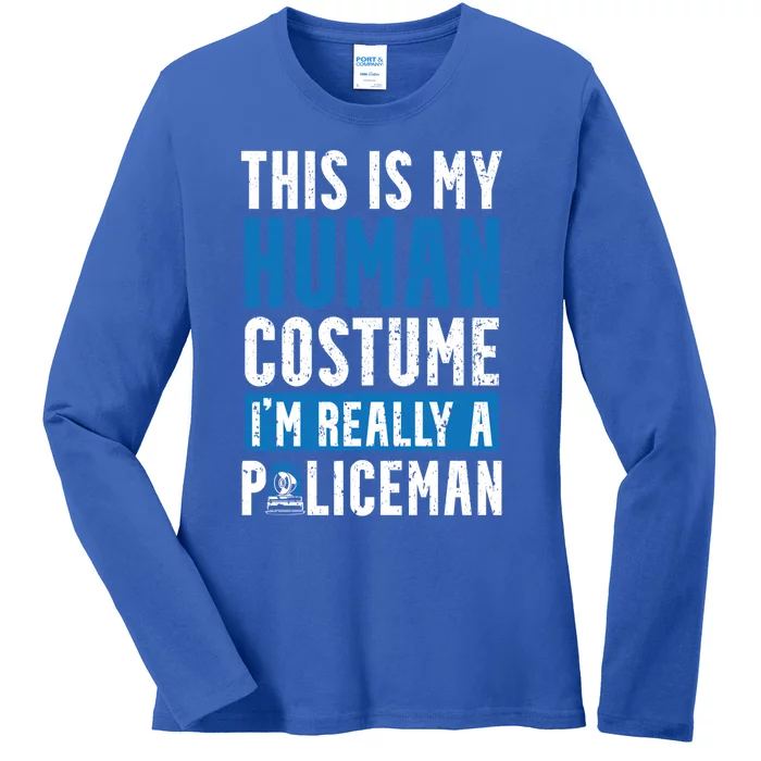 I'm Really A Policeman Police Officer Law Enforcement Gift Ladies Long Sleeve Shirt