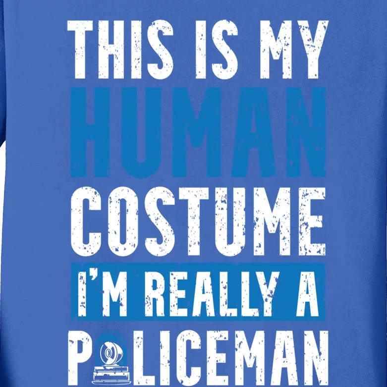 I'm Really A Policeman Police Officer Law Enforcement Gift Kids Long Sleeve Shirt