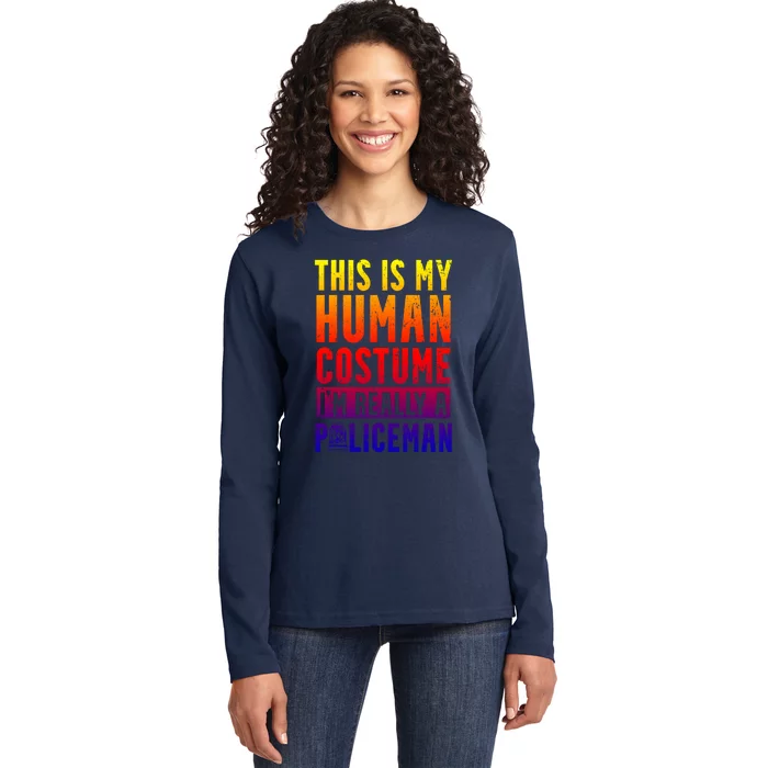 I'm Really A Policeman Police Officer Law Enforcement Gift Ladies Long Sleeve Shirt