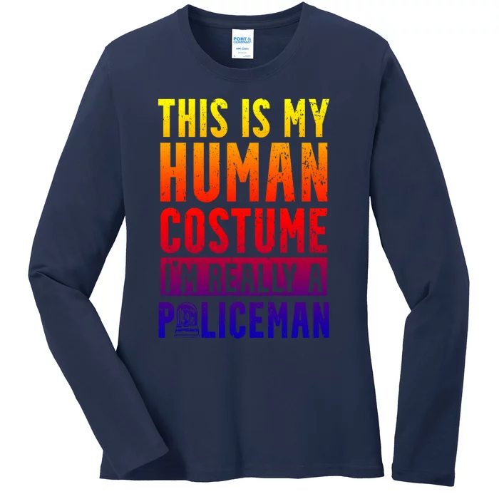 I'm Really A Policeman Police Officer Law Enforcement Gift Ladies Long Sleeve Shirt