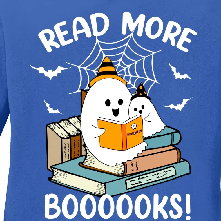 Im Really A Ghost Read More Boooooks Cute Ghost Books Lover Gift Ladies Long Sleeve Shirt