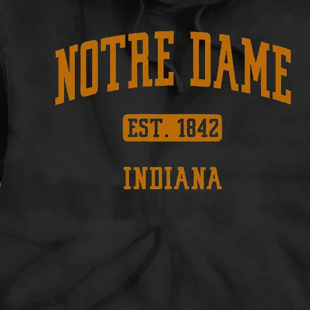 Indiana Retro Athletic Design Tie Dye Hoodie