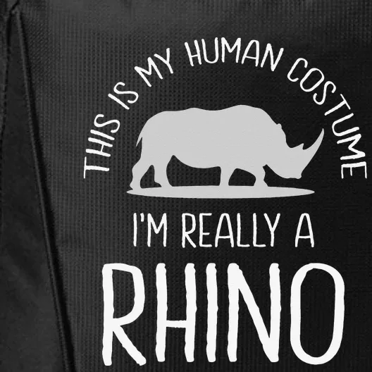 I'm Really A Rhino Horn Graphic Funny Animal Lover Halloween City Backpack