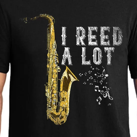 I Reed A Lot Funny Saxophonist Gift Jazz Music Saxophone Pajama Set