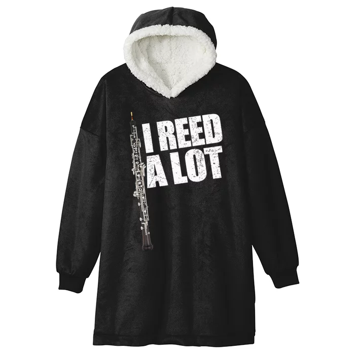 I Reed A Lot Oboe Player Funny Oboes Music Gift Hooded Wearable Blanket