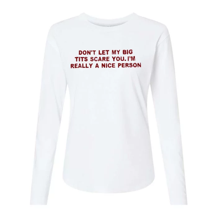 Im Really A Nice Person Womens Cotton Relaxed Long Sleeve T-Shirt