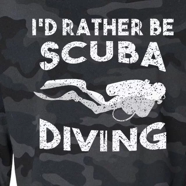 I'd Rather Be Scuba Diving D Cropped Pullover Crew