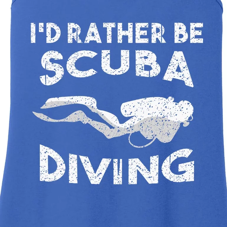 I'd Rather Be Scuba Diving D Ladies Essential Tank