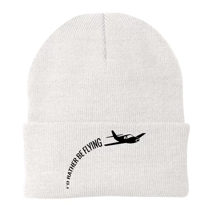 Id Rather Be Flying Airplane Pilot Knit Cap Winter Beanie