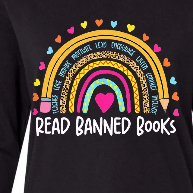 I Read Banned Books Rainbow Readers Reading Gift Womens Cotton Relaxed Long Sleeve T-Shirt