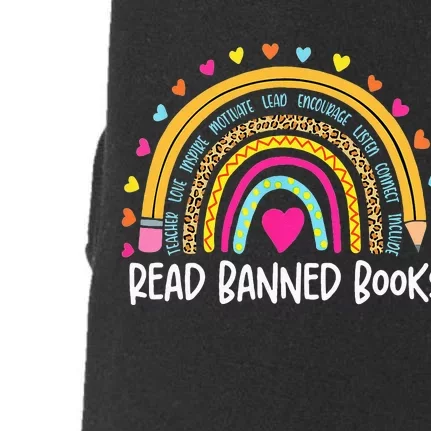 I Read Banned Books Rainbow Readers Reading Gift Doggie 3-End Fleece Hoodie