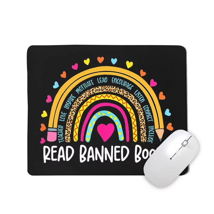 I Read Banned Books Rainbow Readers Reading Gift Mousepad