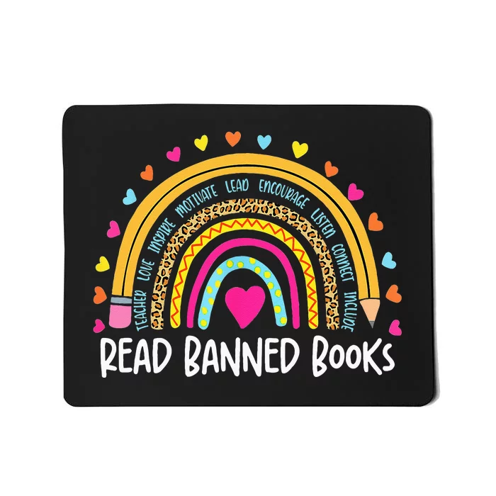 I Read Banned Books Rainbow Readers Reading Gift Mousepad