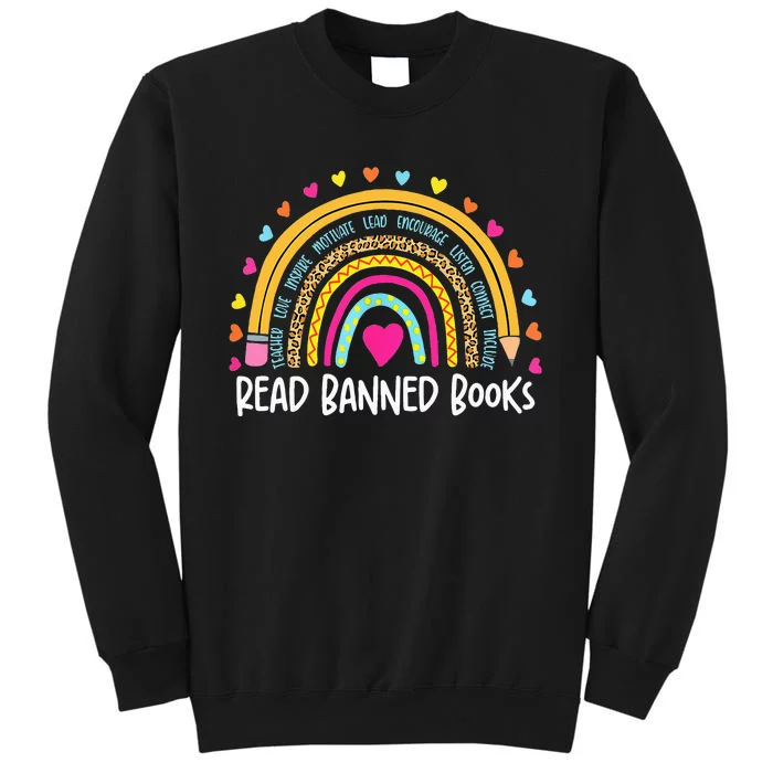 I Read Banned Books Rainbow Readers Reading Gift Tall Sweatshirt