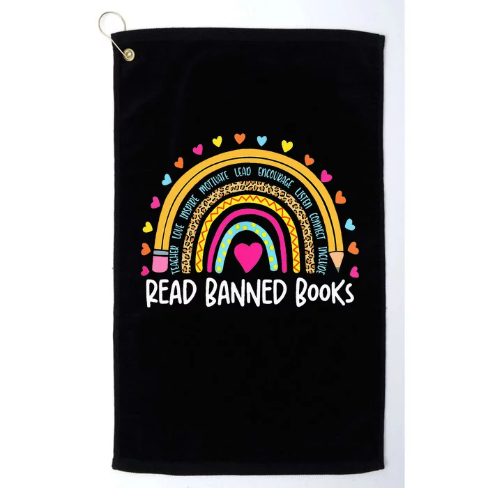 I Read Banned Books Rainbow Readers Reading Gift Platinum Collection Golf Towel