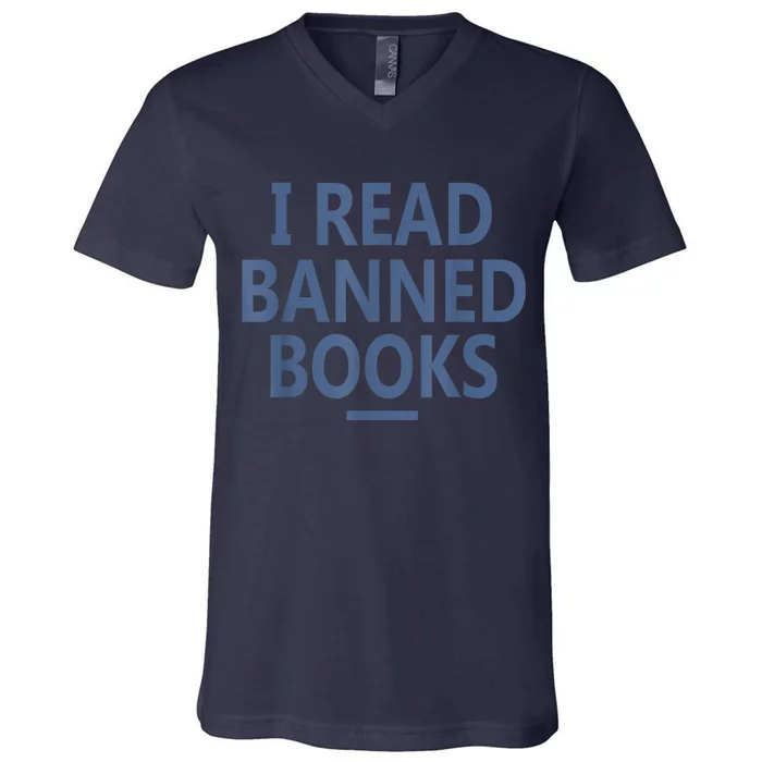 I Read Banned Books Iowa Student V-Neck T-Shirt