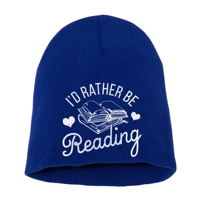 Id Rather Be Reading Gift Short Acrylic Beanie