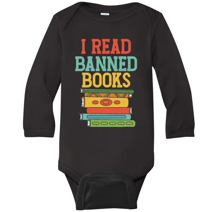 I Read Banned Books Library Literature Librarian Baby Long Sleeve Bodysuit