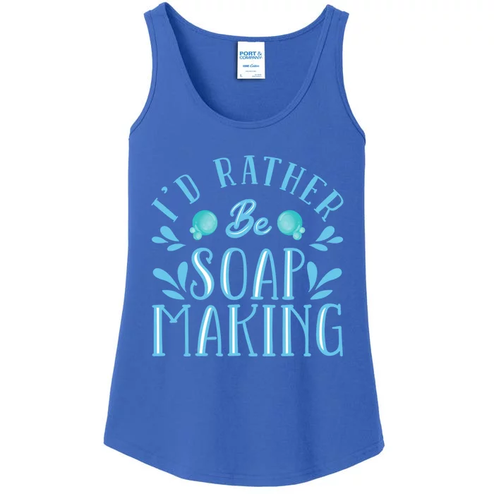 I'd Rather Be Soap Making Soap Maker Gift Ladies Essential Tank