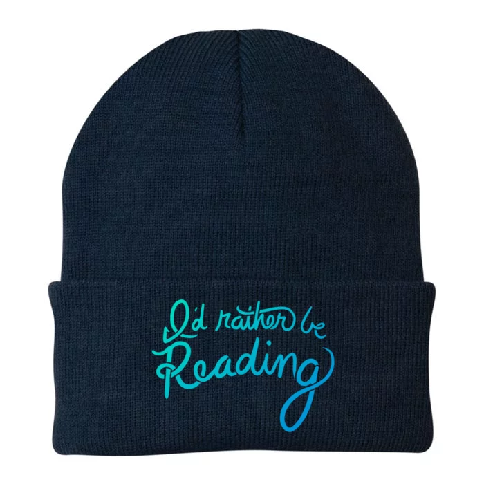 Id Rather Be Reading Fun Gift Knit Cap Winter Beanie