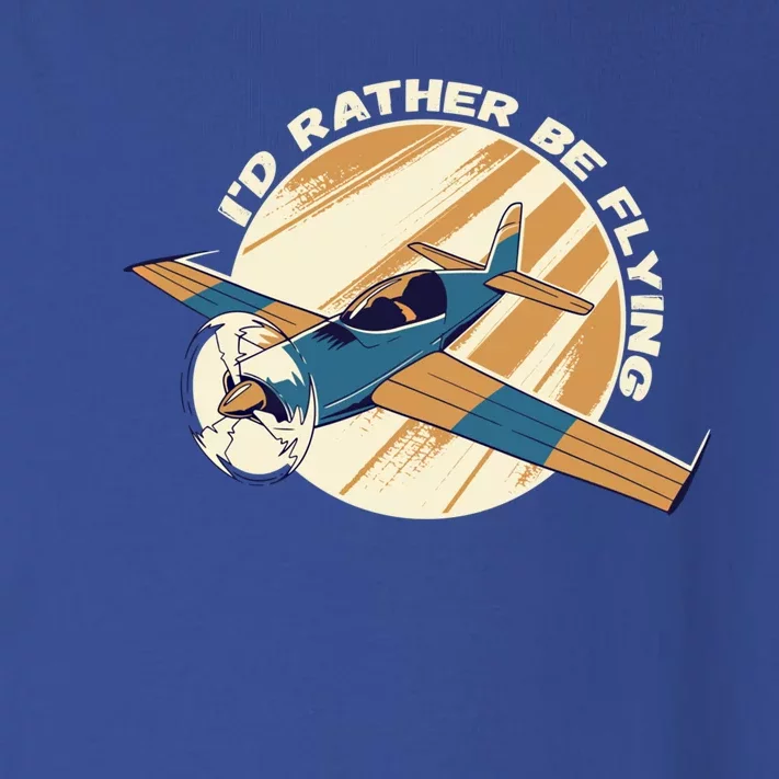 Id Rather Be Flying Retro Airplane Aviation Pilot Funny Gift Toddler Long Sleeve Shirt