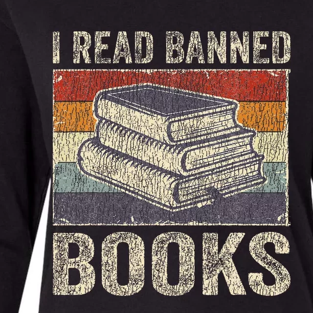 I Read Banned Books Week Librarian Freedom Reader Womens Cotton Relaxed Long Sleeve T-Shirt