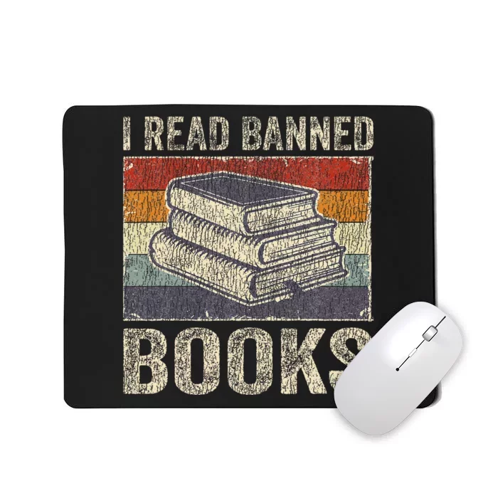 I Read Banned Books Week Librarian Freedom Reader Mousepad