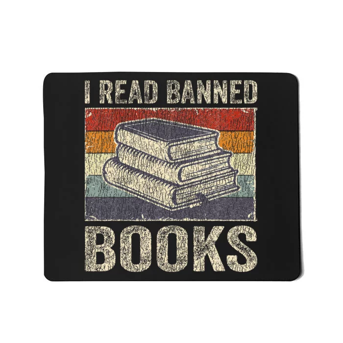 I Read Banned Books Week Librarian Freedom Reader Mousepad