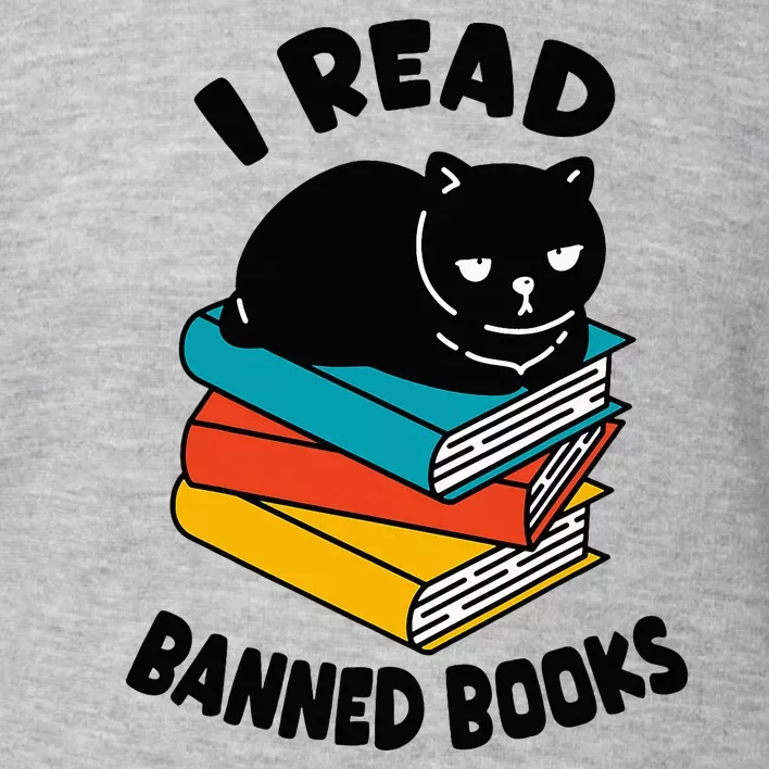 I Read Banned Books Black Cat Reader Bookworm Women Toddler Sweatshirt