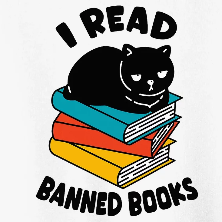 I Read Banned Books Black Cat Reader Bookworm Women Toddler T-Shirt