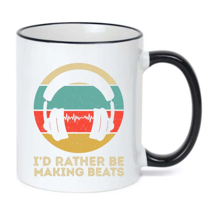 I'd Rather be Making Beats Beat Makers Music Producer Black Color Changing Mug