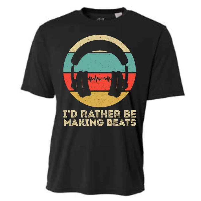 I'd Rather be Making Beats Beat Makers Music Producer Cooling Performance Crew T-Shirt