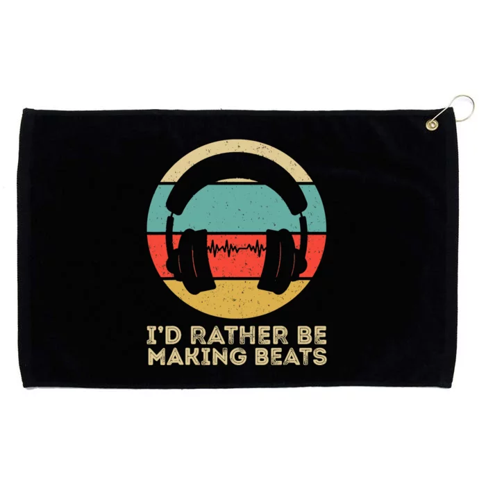 I'd Rather be Making Beats Beat Makers Music Producer Grommeted Golf Towel