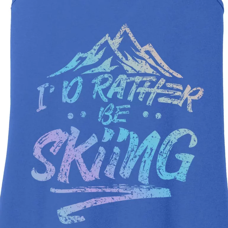 Id Rather Be Skiing Ski Skier Winter Sports Funny Gift Ladies Essential Tank