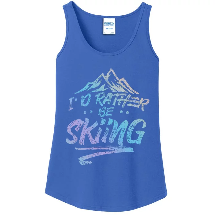 Id Rather Be Skiing Ski Skier Winter Sports Funny Gift Ladies Essential Tank