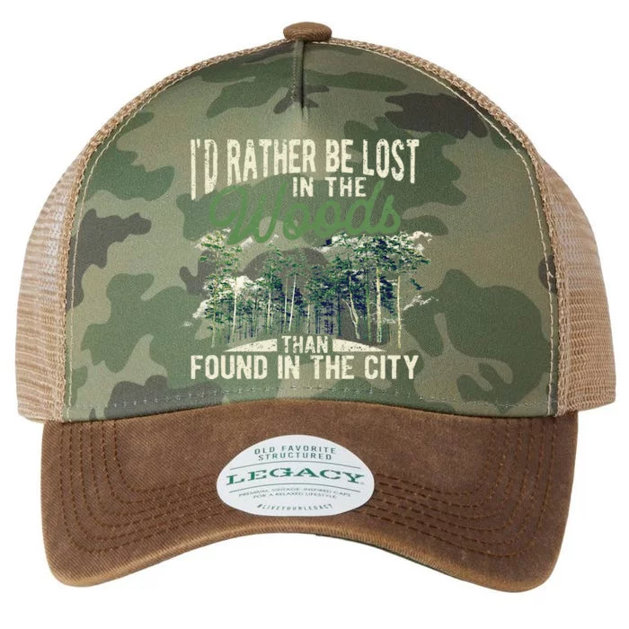 I'd Rather Be Lost In The Woods Than Found In The City Hunt Legacy Tie Dye Trucker Hat