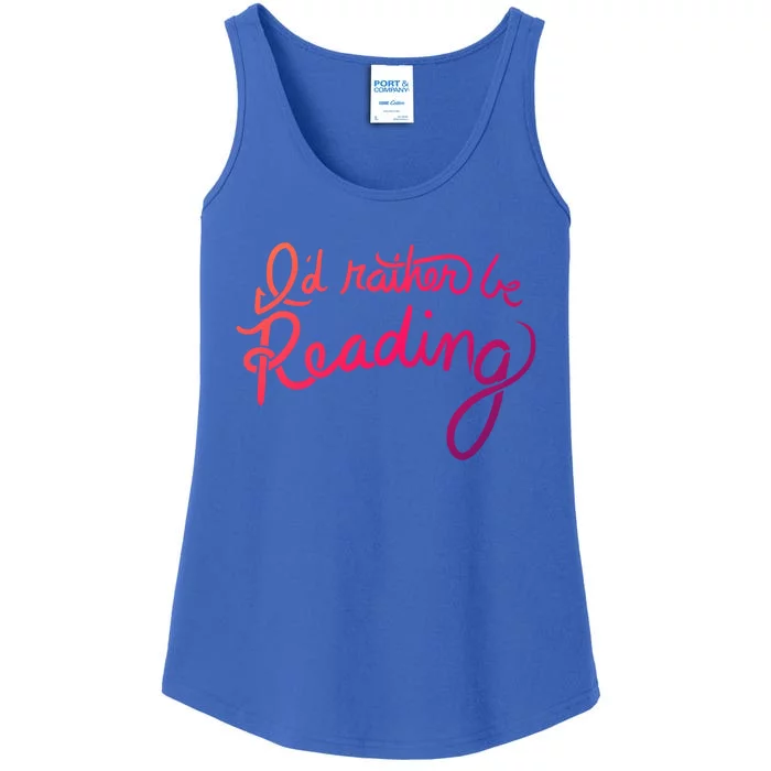 Id Rather Be Reading Fun Gift Ladies Essential Tank