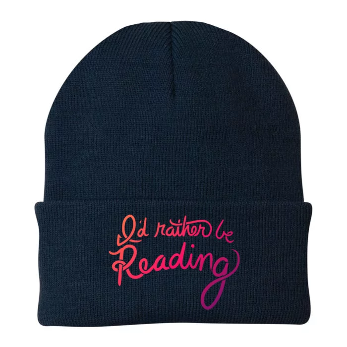 Id Rather Be Reading Fun Gift Knit Cap Winter Beanie