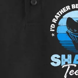 I'd Rather Be Collecting Shark Teeth Fossil Tooth Hunter Dry Zone Grid Performance Polo