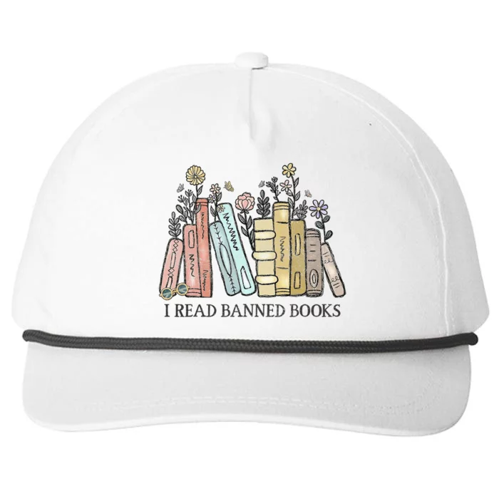 I Read Banned Books Lovers Vintage Funny Book Readers Snapback Five-Panel Rope Hat