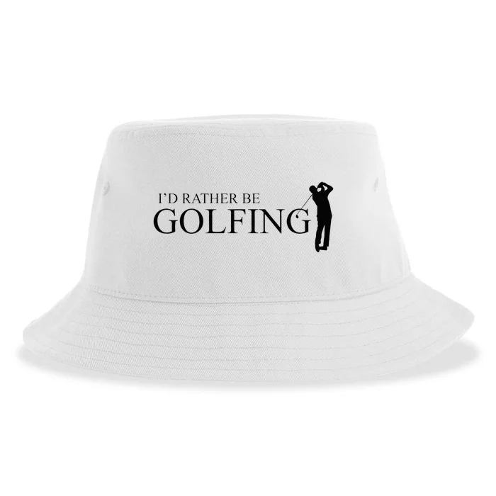 ID Rather Be Playing Golf Golfer Golfing Sustainable Bucket Hat