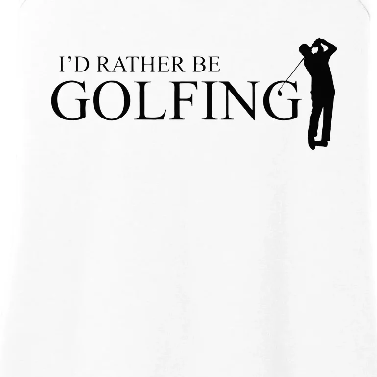 ID Rather Be Playing Golf Golfer Golfing Ladies Essential Tank