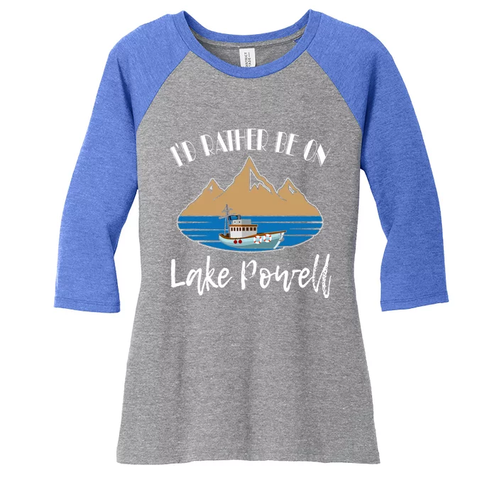 I'd Rather Be On Lake Powell Family Vacation Gift Women's Tri-Blend 3/4-Sleeve Raglan Shirt