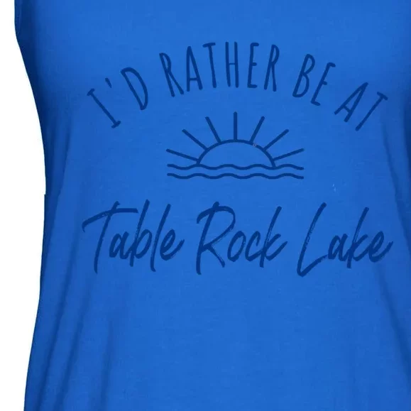 Id Rather Be At Table Rock Lake Boating Fishing Gift Idea Gift Ladies Essential Flowy Tank