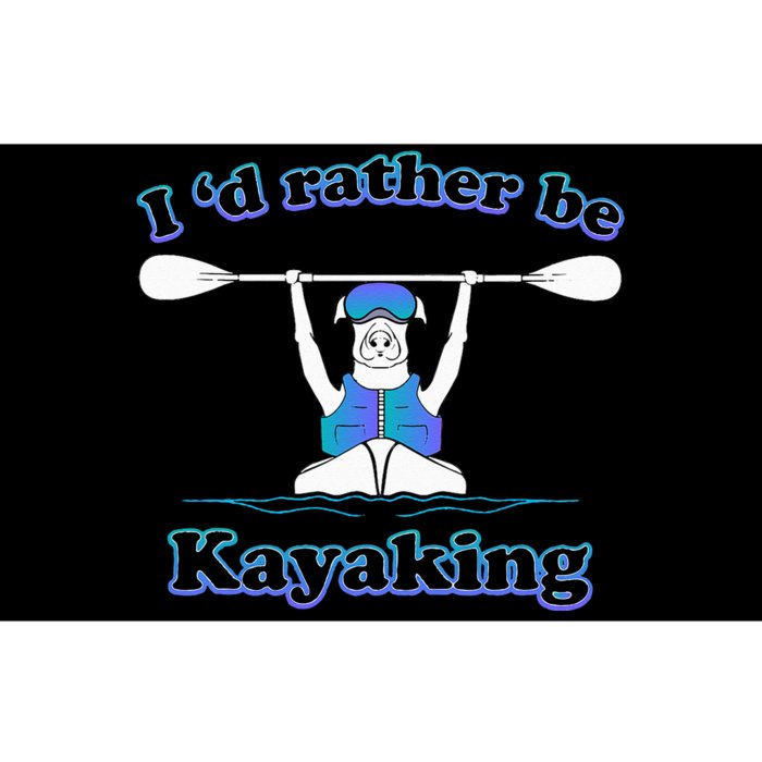 I'd Rather Be Kayaking With Dog Funny Dog Kayak Graphic Bumper Sticker